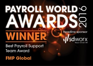 Finalist logo best Payroll Support Team award 2016